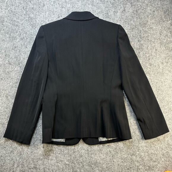 Tahari Blazer Jacket Women 10 Black Jacket Office Minimal Capsule Academia - Picture 6 of 12